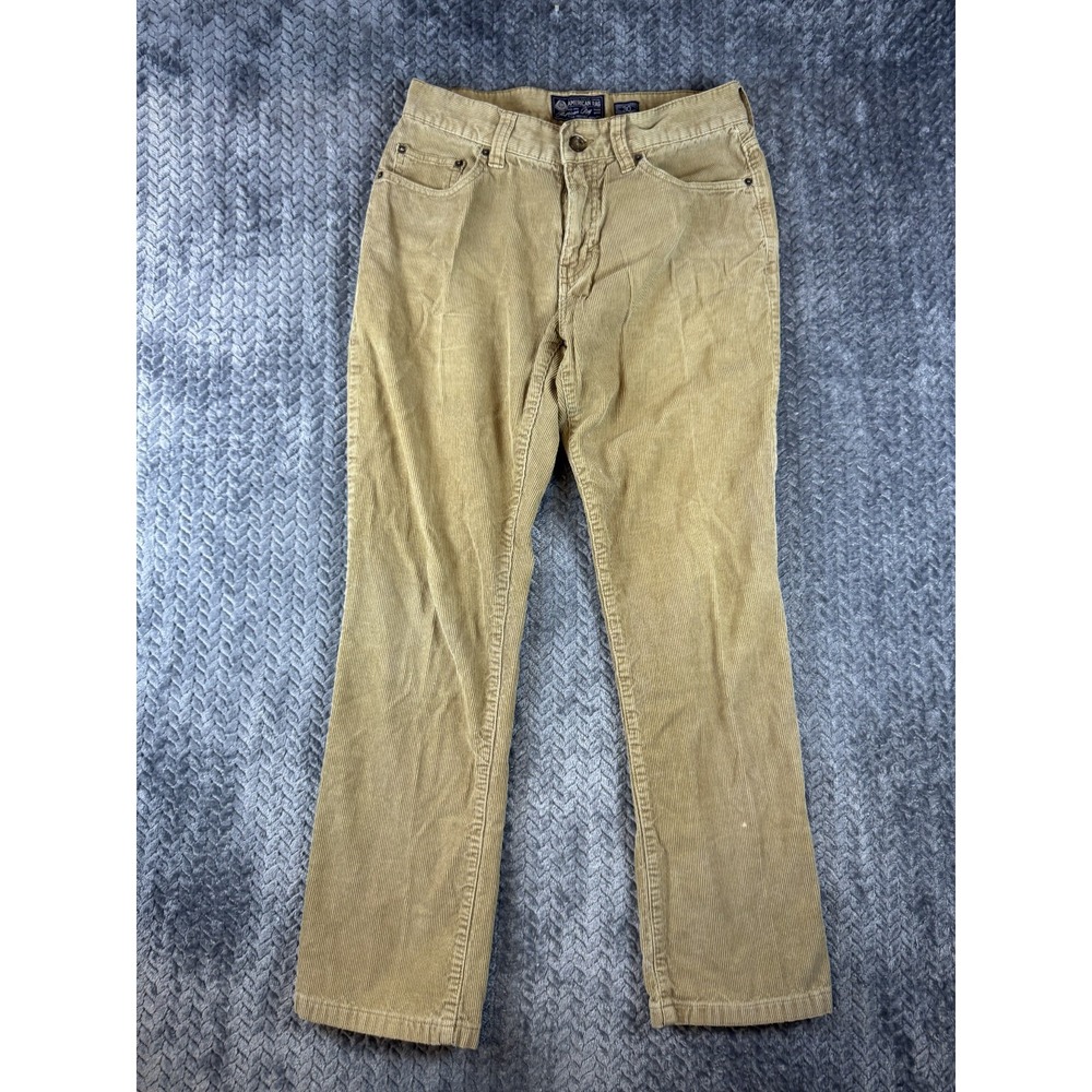 American Rag Cie Pants Mens 30 Tan Corduroy Cotton Mid Rise Slim Straight Leg